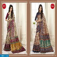 apple madhubani vol-5 wholesale cotton silk saree